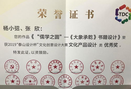 藝術學院在2019泰山設計杯文化創意設計大賽中榮獲佳績